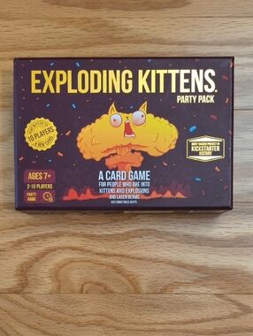 Exploding Kittens Party Pack Card Game Ages 7+ EUC